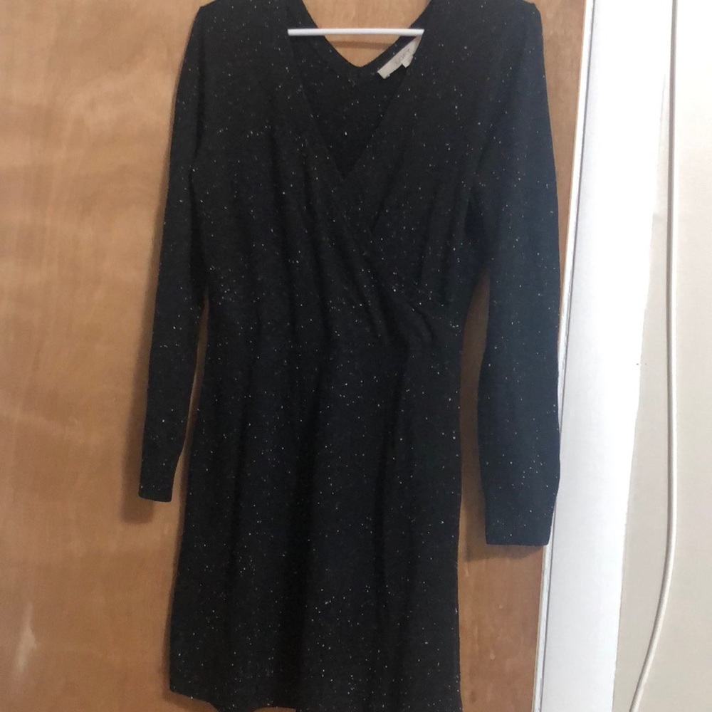Loft black sweater dress